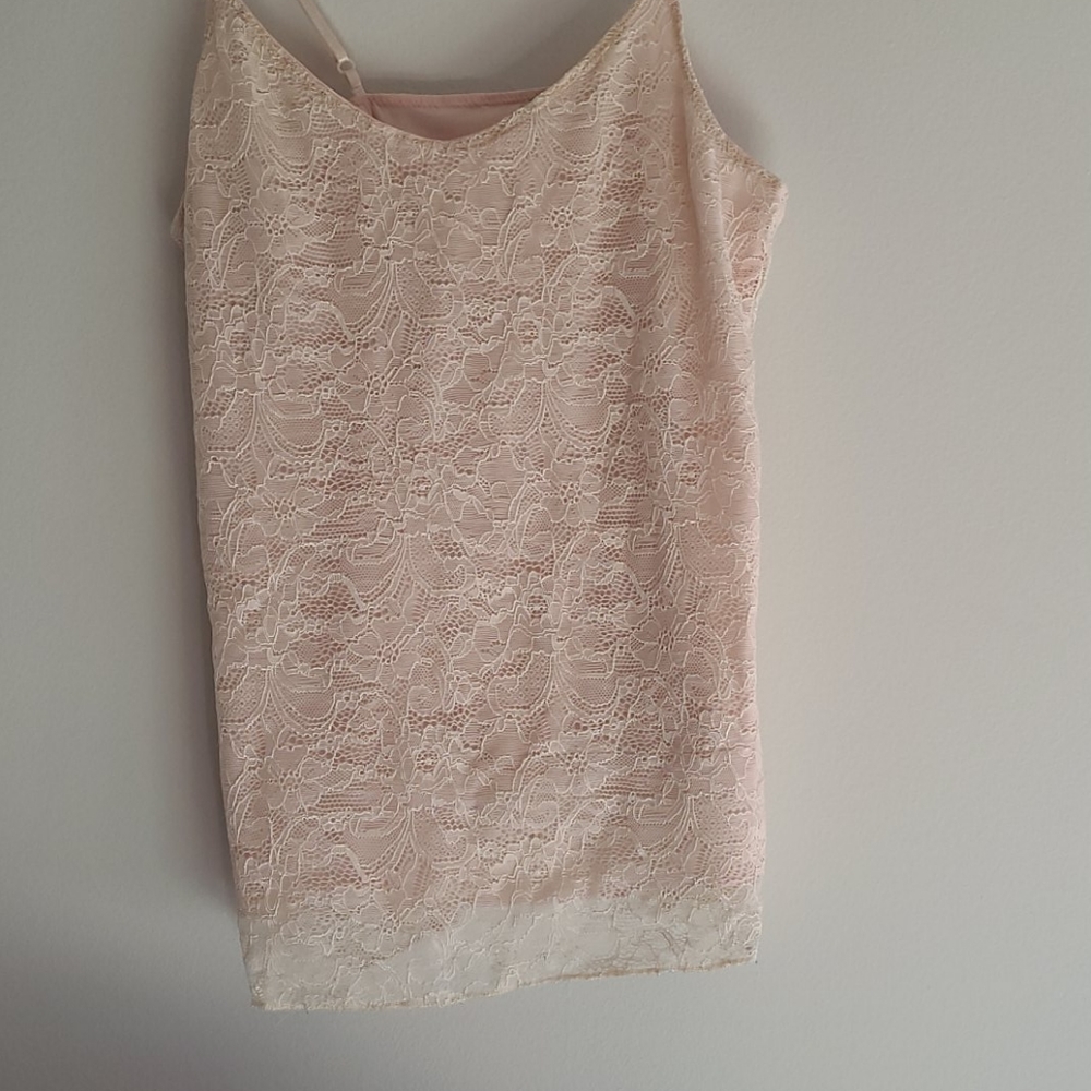 Pink lace cami